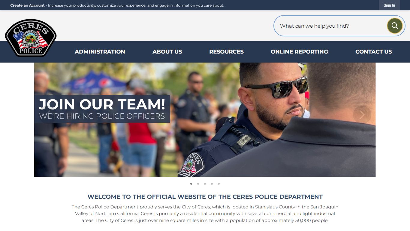 Police Department | Ceres, CA